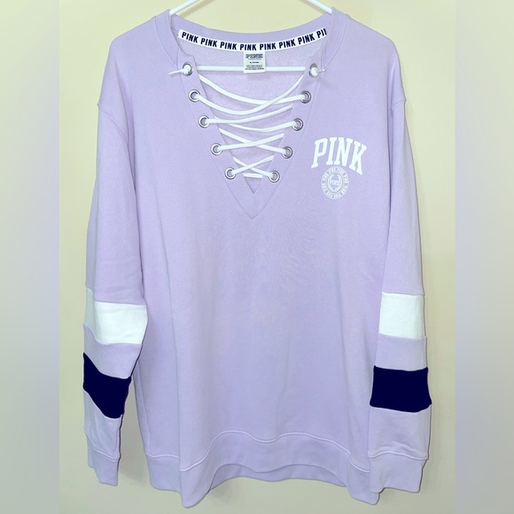 PINK Victoria's Secret Tops - Victoria Secret PINK Purple Medium Sweater NWOT